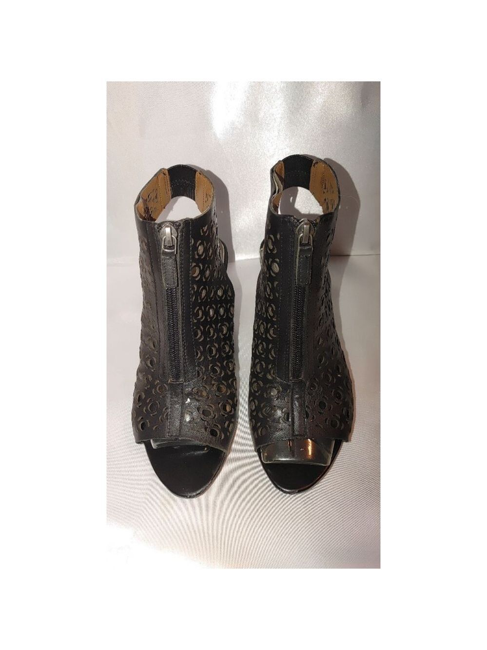 Franco Sarto Akrona Leather Peep Toes Size 7.5 - Picture 4 of 6